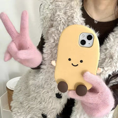 Amusing Potato-Shaped iPhone Case with Cartoon Face