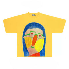 Artistic Expressionist Print Short Sleeve Tee
