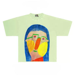 Artistic Expressionist Print Short Sleeve Tee