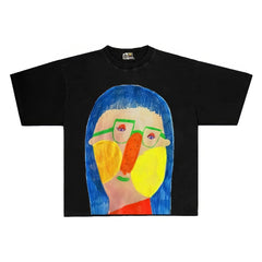 Artistic Expressionist Print Short Sleeve Tee