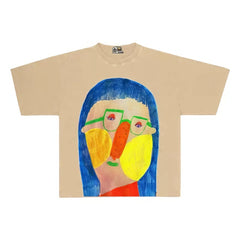 Artistic Expressionist Print Short Sleeve Tee