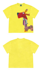 Avant-Garde Graphic Tee with Abstract Animal Print