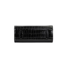 Black Croc-Effect Leather Small Tote