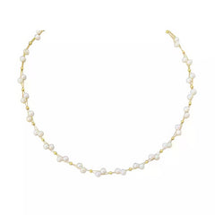 Bohemian Pearl Layered Necklace with Mother-of-Pearl Heart Charm
