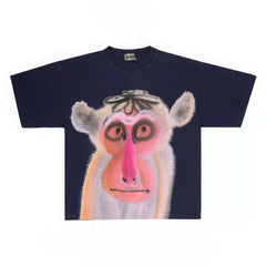 Bold Abstract Primate Design T-Shirt