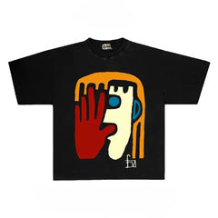 Bold Shape Graphic Print Relaxed Fit Top