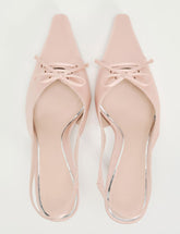 Bow Pointed Toe Slingback Heels
