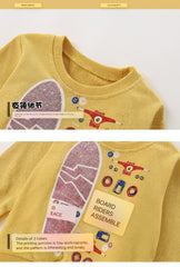 Bright Golden Yellow Long Sleeve Crew Neck Sweatshirt