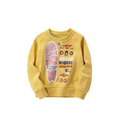 Bright Golden Yellow Long Sleeve Crew Neck Sweatshirt