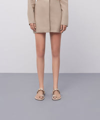 Buckled Leather Toe-Ring Sandals