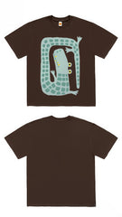 Cartoon Winding Crocodile Graphic T-Shirt