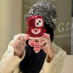 Cute 3D Fluffy Cartoon Cat Phone Case Cover