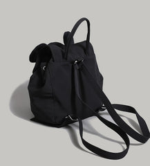 Cute Black and White Plush Face Pocket Schoolbag