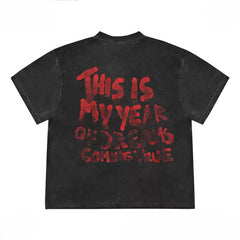 Distressed Grunge Graphic T-Shirt