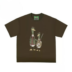 Duck Hunters Graphic Tee with Funny Animal Print