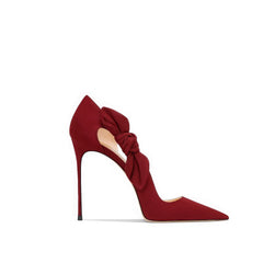 Elegant Heels with Bow Accent and Pointed Toe