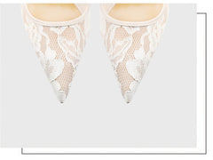Floral Mesh Pointy Toes Slingback Heels