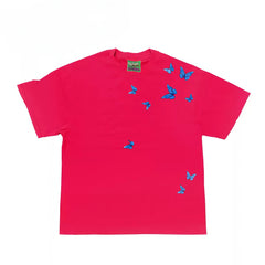 Flying Blue Butterflies Graphic T-Shirt