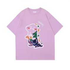 Fun Dinosaur with Drink Design T-Shirt