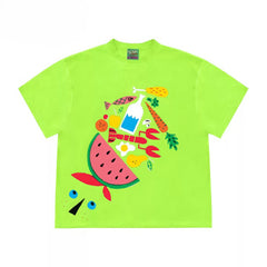 Funky Food and Beverage Graphic Print T-Shirt