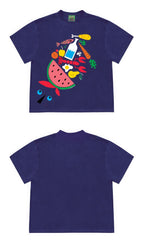Funky Food and Beverage Graphic Print T-Shirt