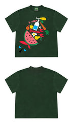 Funky Food and Beverage Graphic Print T-Shirt