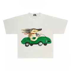 Funny Dog Driving Car Graphic T-Shirt
