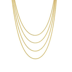 Gold Multilayer Trendy 4in1 Necklace