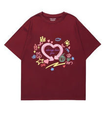 Hand-Drawn Design Loose Fit Graphic Tee