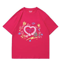 Hand-Drawn Design Loose Fit Graphic Tee