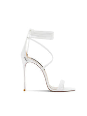 Lace Up Ankle Strap Braided Open Toe Heels