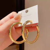 Large Chunky Gold Hoop Earrings