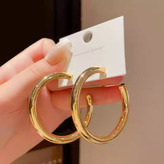 Large Chunky Gold Hoop Earrings