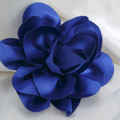 Large Fabric Rose Camellia Flower Brooch