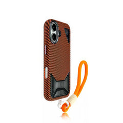 Funda de cuero con diseño antigolpes y disipación de calor para iPhone