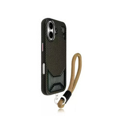 Funda de cuero con diseño antigolpes y disipación de calor para iPhone