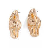 Liquid Metal Abstract Sculptural Stud Earrings