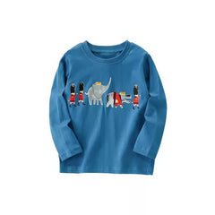 London British Guards & Elephant Applique Long-Sleeve T-Shirt