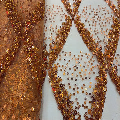 Lujosa tela africana de encaje francés con detalle de lentejuelas Q9L5M