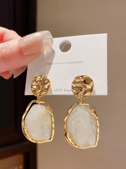 Luxurious Elegant Vintage Inspired Asymmetrical Drop Earrings