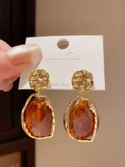 Luxurious Elegant Vintage Inspired Asymmetrical Drop Earrings