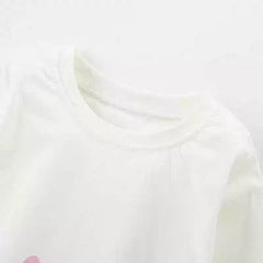 Malwee Toddler Long-Sleeve T-Shirt with Adorable Bunny and Colorful Flowers