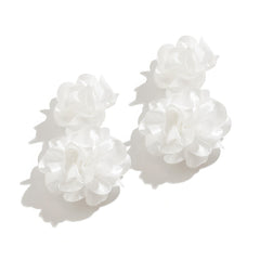 Mini Fabric Flower Stud Earrings