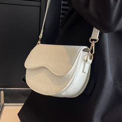 Mini bolso bandolera con estampado de cocodrilo
