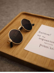 Mirror Lens Round Sunglasses