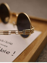 Mirror Lens Round Sunglasses