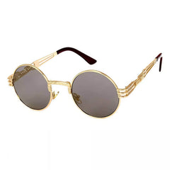 Mirror Lens Round Sunglasses