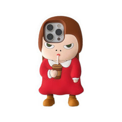 Novelty 3D Cartoon Girl iPhone Case with Stand