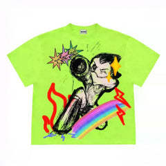 Streetwear Graphic Tee with Astro Boy Anime Design
