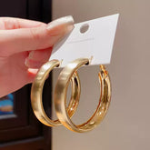 18k White Gold Chunky Hoop Earrings